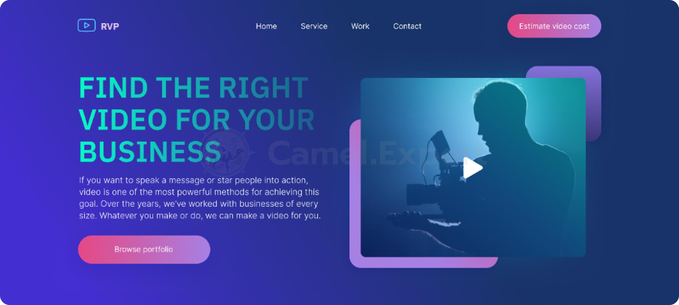 Interface de um portal web empresarial com painéis