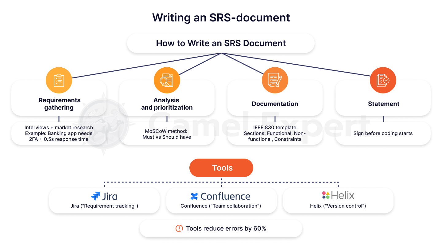 Yazılım Gereksinimleri Belirtimi belgesini analiz eden ekip.